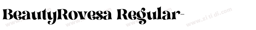 BeautyRovesa Regular字体转换